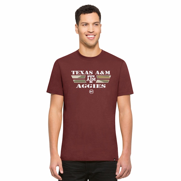 Man wearing Texas A&M T-shirt