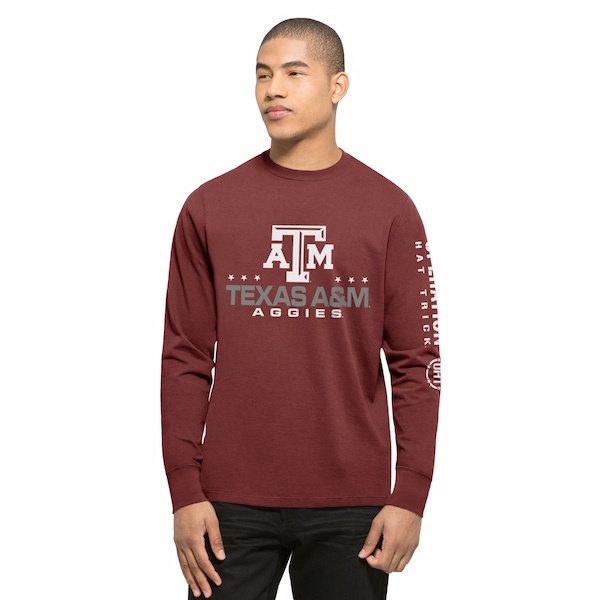 Man wearing Texas A&M sweatshirt
